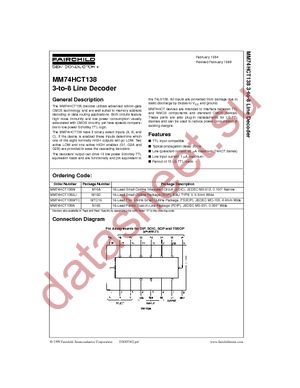 MM74HCT138M datasheet  